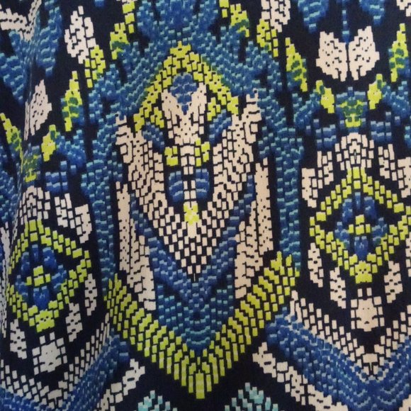 Alfred Dunner Plus Size XL Geometric Tunic Top-New-Sleeve Open Cutwork - Picture 5 of 9